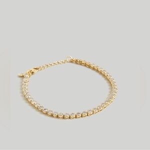 Madewell the tennis collection bezel set crystal bracelet size 7.1/4” l